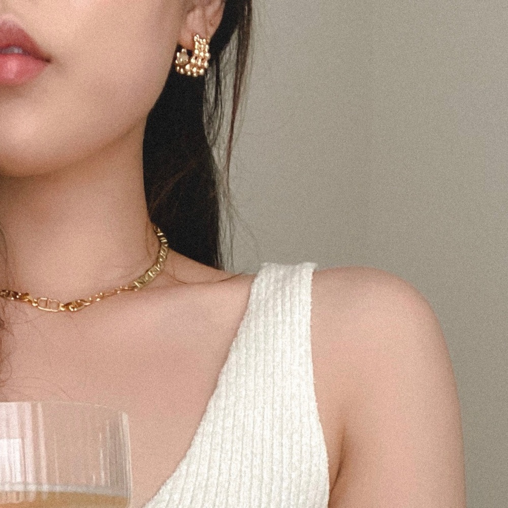 Claire Half Hoop Earrings - Picture 5 of 5